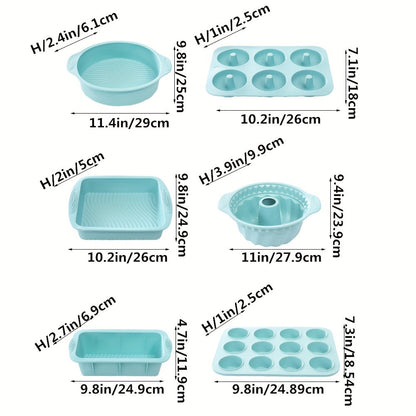 Komplettes Silikon-Backformen-Set – Flexibel, Langlebig und Einfach zu Benutzen