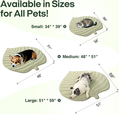 Kühlmatte für Hunde – Erfrischendes Blattdesign mit sicherem Kühlgel