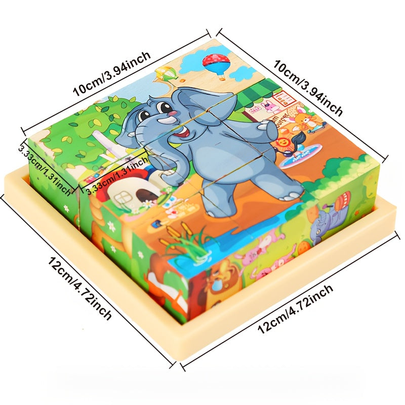 Bunte Blockpuzzle Abenteuer - Lernspielzeug für Kinder