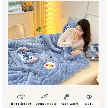 Stitch Kissen-Decke in Einem – Für Komfort und Gemütlichkeit in Einem