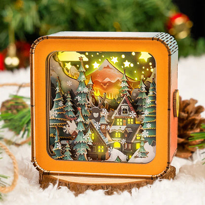 Stimmungsvolle 3D Weihnachtshaus Lichtschaale – Warmes LED Licht und Einzigartige Dekoration
