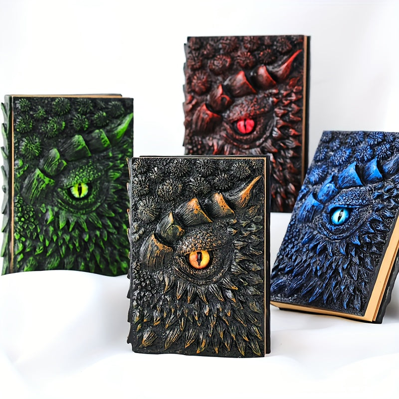 Fantasy Notizbuch mit Drachenauge – Robust und Kunstvoll