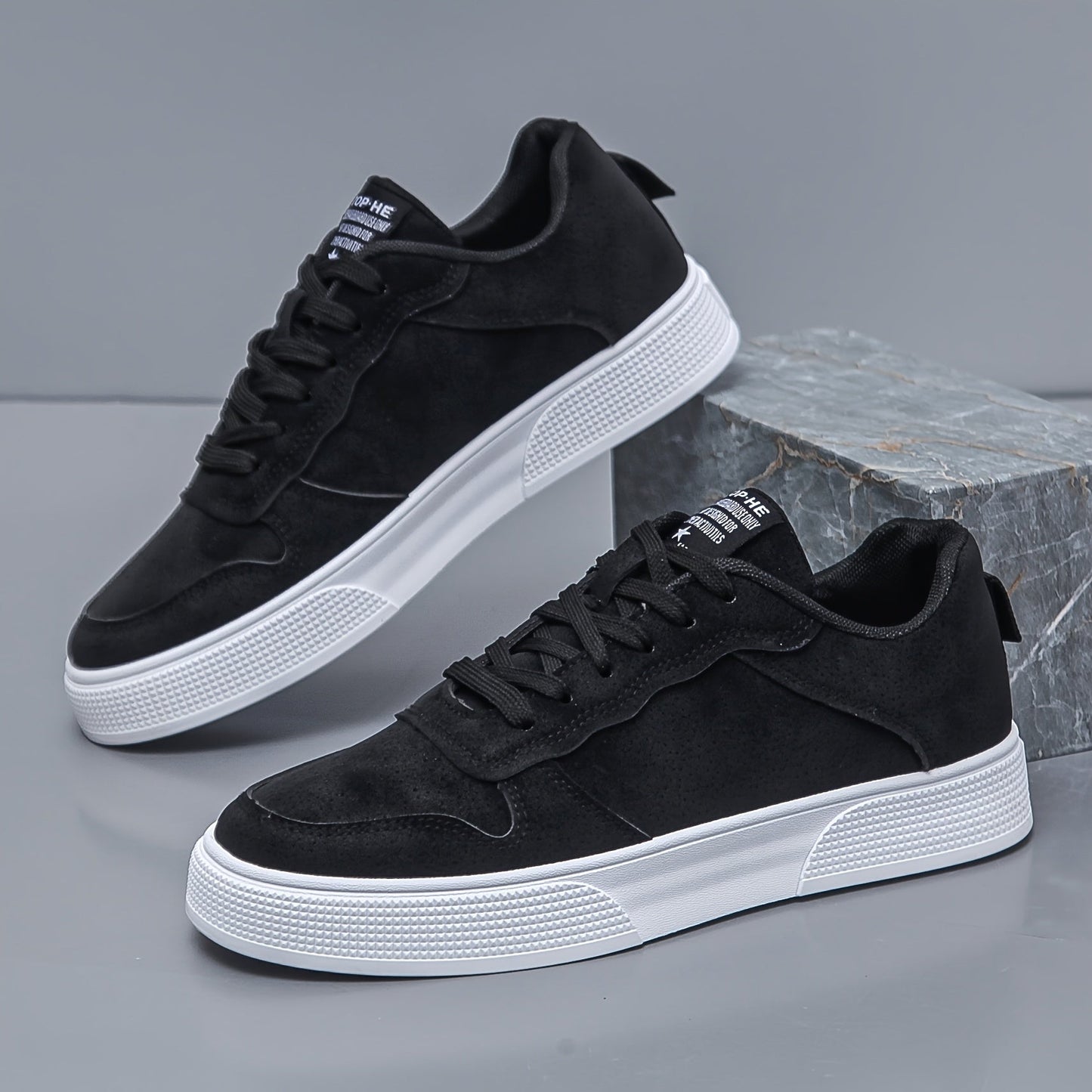Herren Sneaker mit niedrigem Schaft – Bequem und langlebig mit weißer PVC-Sohle
