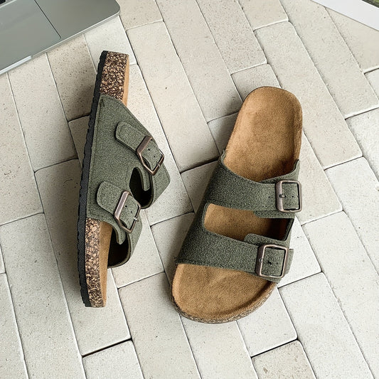 Retro-Sandalen mit doppelten verstellbaren Schnallen für Herren – Komfortabel und stilvoll für Herren