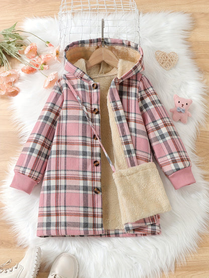 Mila Fleece Karierter Mantel für Kinder – Warm und Stylisch für den Winter