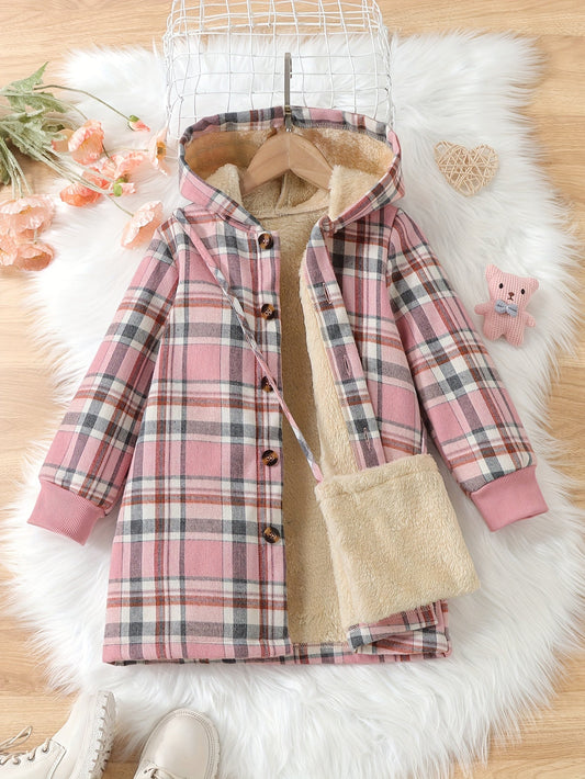 Mila Fleece Karierter Mantel für Kinder – Warm und Stylisch für den Winter