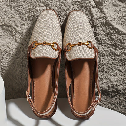 Damen Sandalen mit Metallverschluss – Stilvoll und Komfortabel mit Quadratzehen