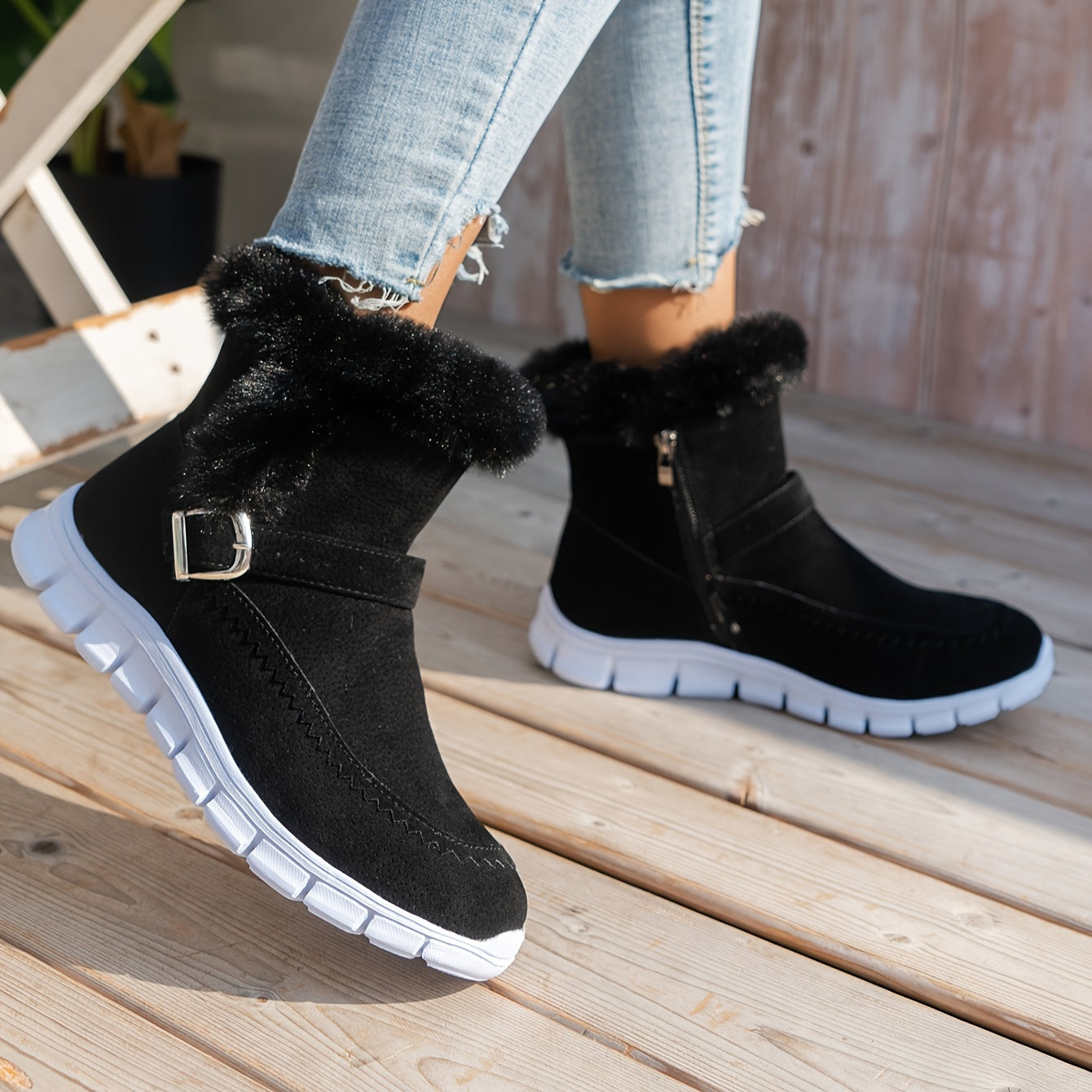 Warme Samt-Schneestiefel für Damen – Komfortabel und Stilvoll