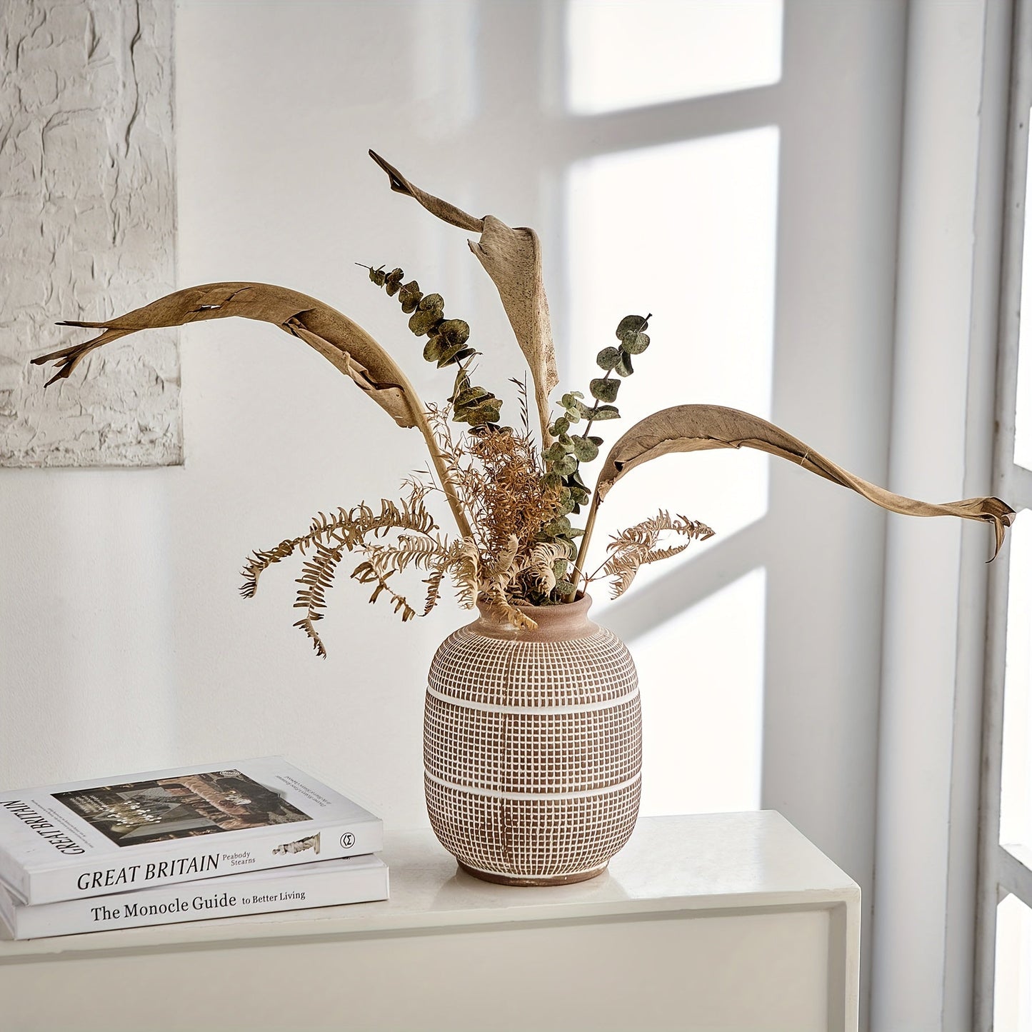 Rustikale Geometrische Vase – Natürliche Atmosphäre für dein Interieur