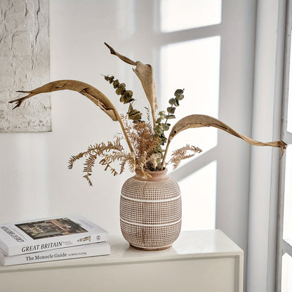 Rustikale Geometrische Vase – Natürliche Atmosphäre für dein Interieur