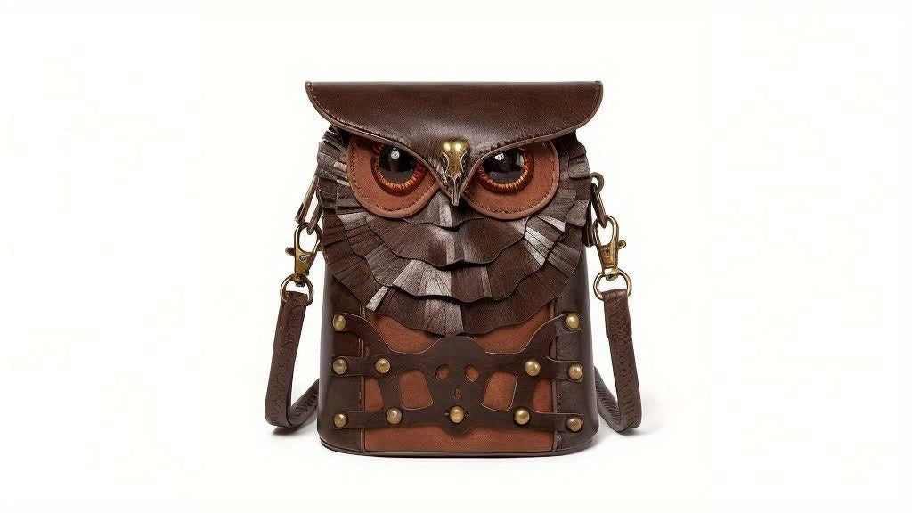 Steampunk Eule Mini Umhängetasche – Stylisch und Funktional