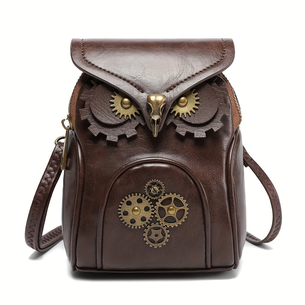 Steampunk Eule Mini Umhängetasche – Stylisch und Funktional