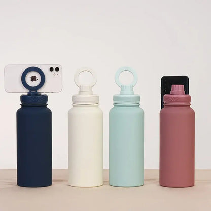 Universelle Wasserflasche mit Magnetbefestigung