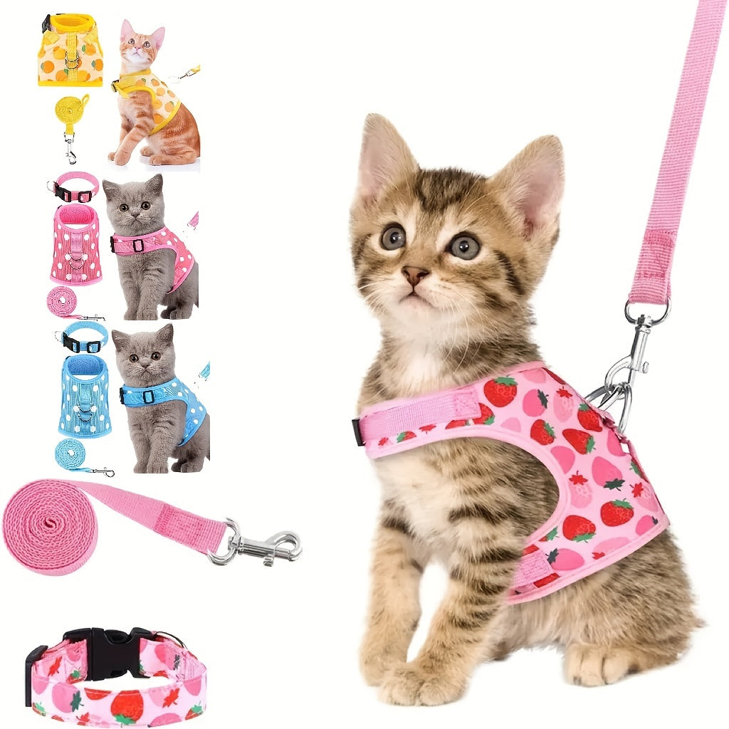 KittyComfort Geschirr Set – Für gemütliche Spaziergänge und Abenteuer