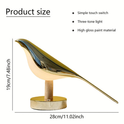 Vogelförmige LED-Lampe – Eleganz und Ruhe in jedem Raum