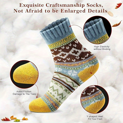 Lola Set von 5 Paar Wintersocken für Damen – Warm und Bequem für die Kalten Monate