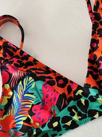 Tropisches Leopard High Waist Bikini Set – Stilvoll und Komfortabel