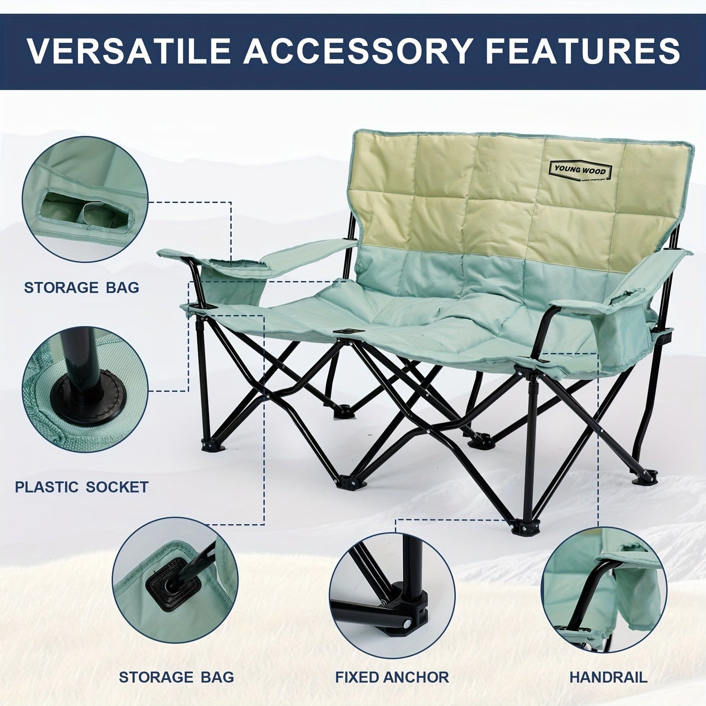 CampEase Loveseat Campingstuhl – Luxus Sitzkomfort für Zwei