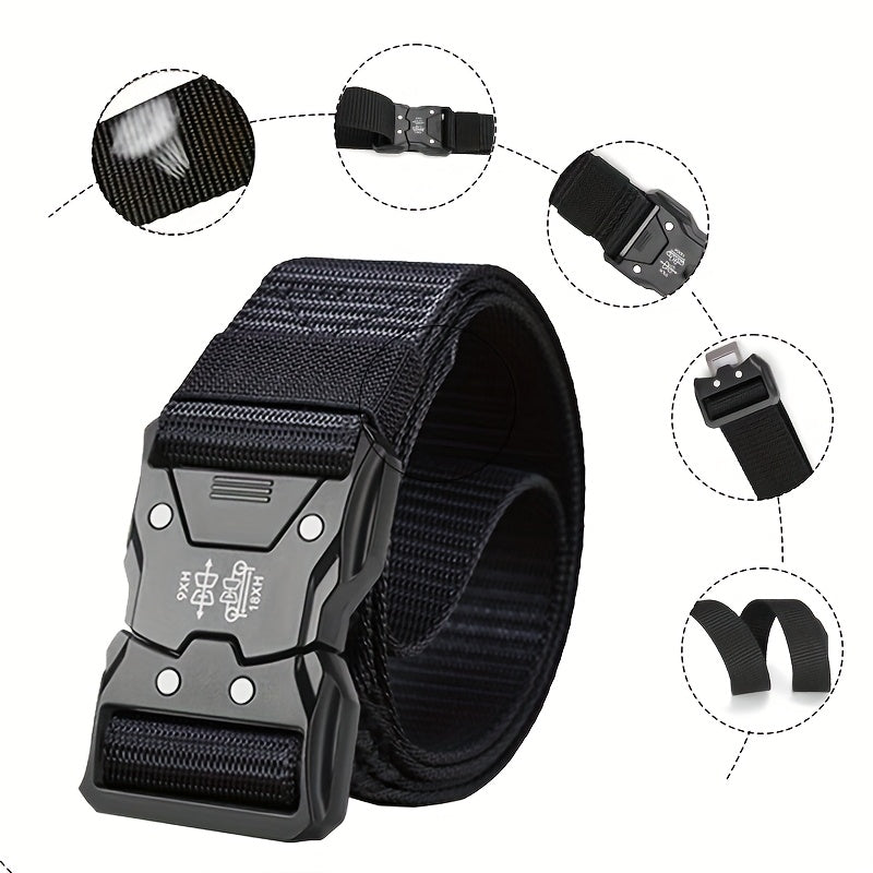Unisex Taktischer Nylon Gürtel – Robust, Atmungsaktiv und Vielseitig