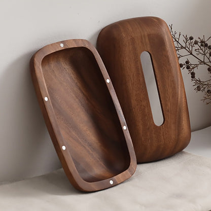 Walnuss Taschentuchbox Halter – Elegantes und Funktionales Design