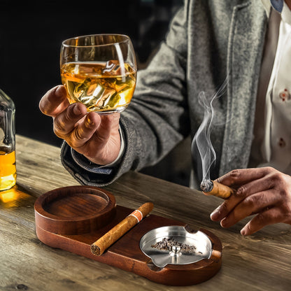 Luxus Cigarre & Whiskey Tray – Das Perfekte Geschenk für Vater oder Partner