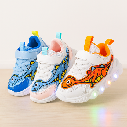Kinder Dino Sneakers mit LED-Sohle – Cool und Verspielt