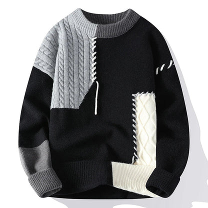 Luna Patchwork Pullover – Für einen modischen und warmen Look