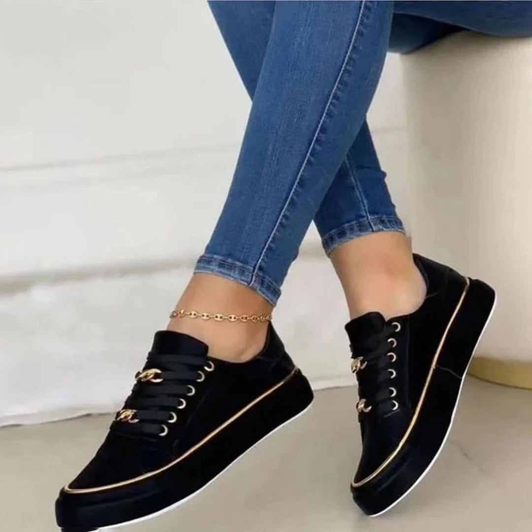 Luxe Glanz Sneakers für Damen – Komfortabel und Modisch für den Alltag