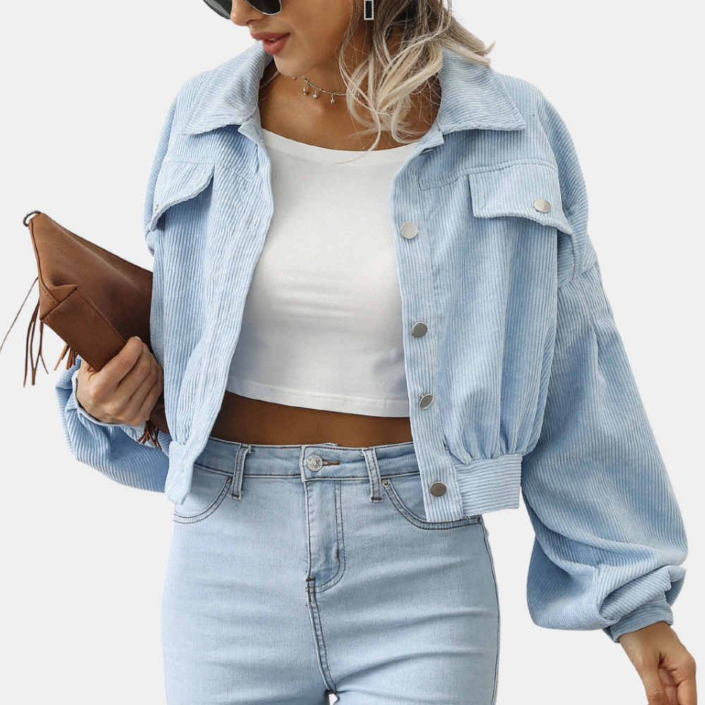 Victoria – Samtig Geripptes Damenjacke