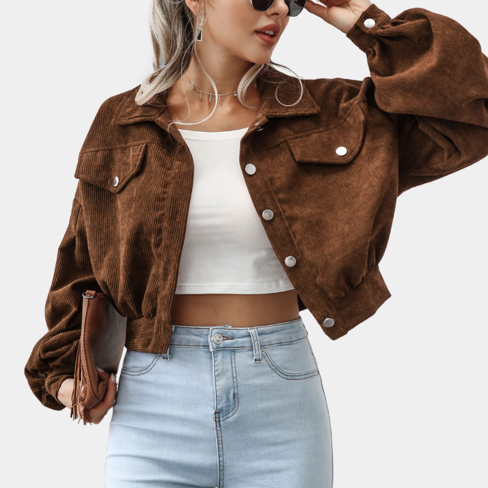 Victoria – Samtig Geripptes Damenjacke