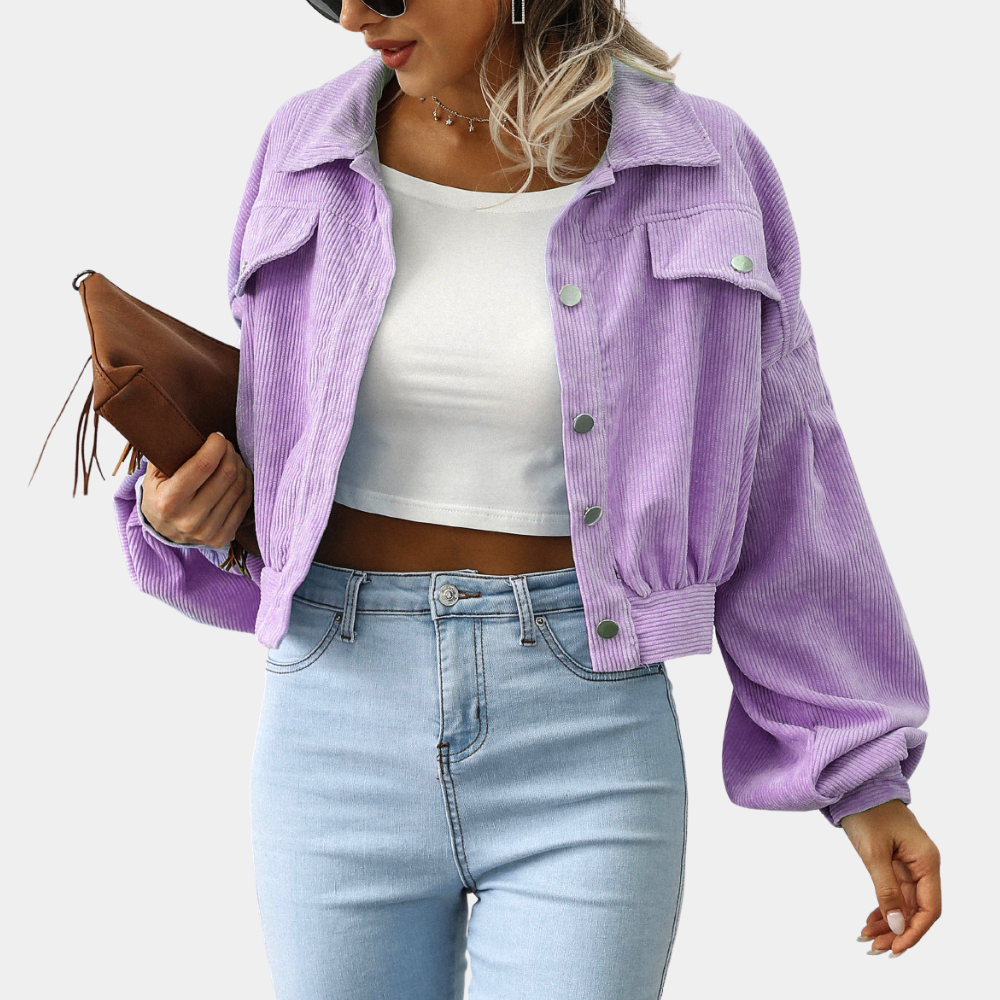 Victoria – Samtig Geripptes Damenjacke