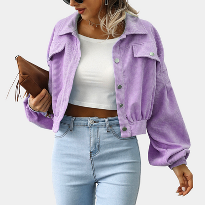 Victoria – Samtig Geripptes Damenjacke