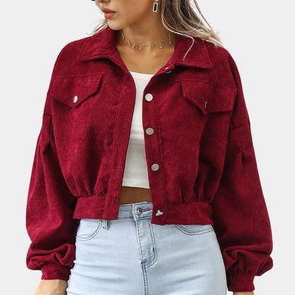 Victoria – Samtig Geripptes Damenjacke