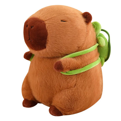 Capybara Plüsch mit Schildkröten-Rucksack – Weich und supersüß