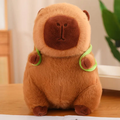 Capybara Plüsch mit Schildkröten-Rucksack – Weich und supersüß