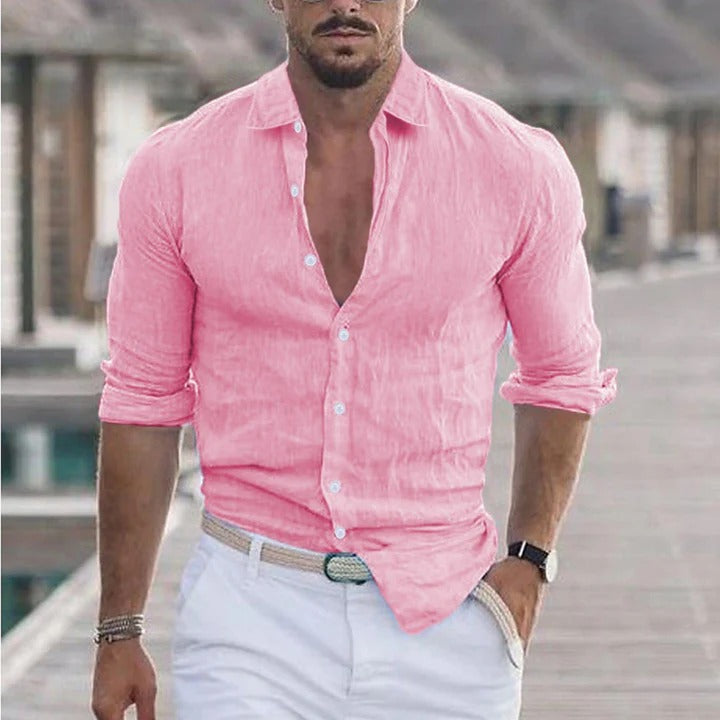 Breeze Luxe Leinen Hemd – Frisch und Komfortabel für Herren