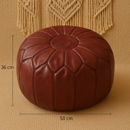Luxe Leder Pouf – Komfort und Design