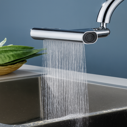 FlexiFlow Wasserhahnaufsatz – 4 Stufen & 360° drehbar