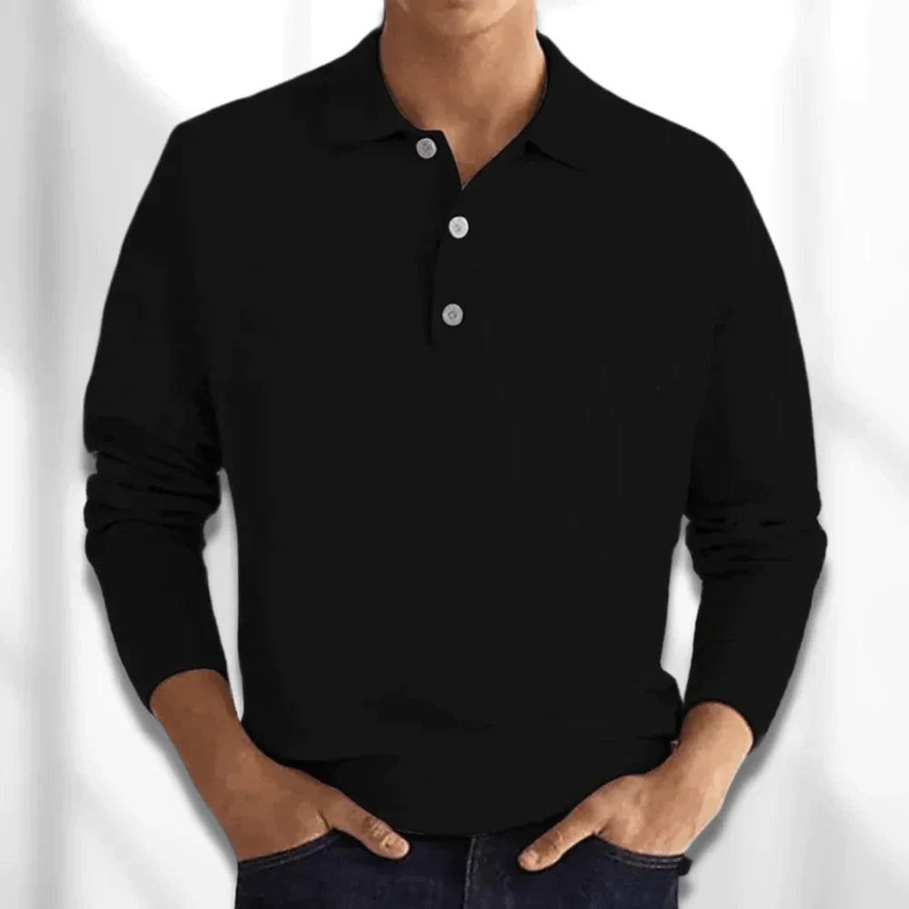 Elegantes Herren-Poloshirt mit langem Ärmel - Zeitlos und bequem