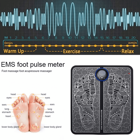 CirculatieBoost Fußmassage Matte – EMS Technologie für Entspannung und Erholung