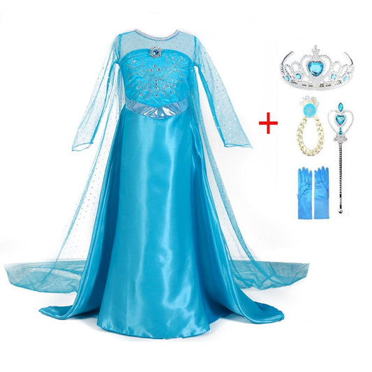 PrinzessinBlau - Verzauberndes Prinzessinnenoutfit mit Accessoires