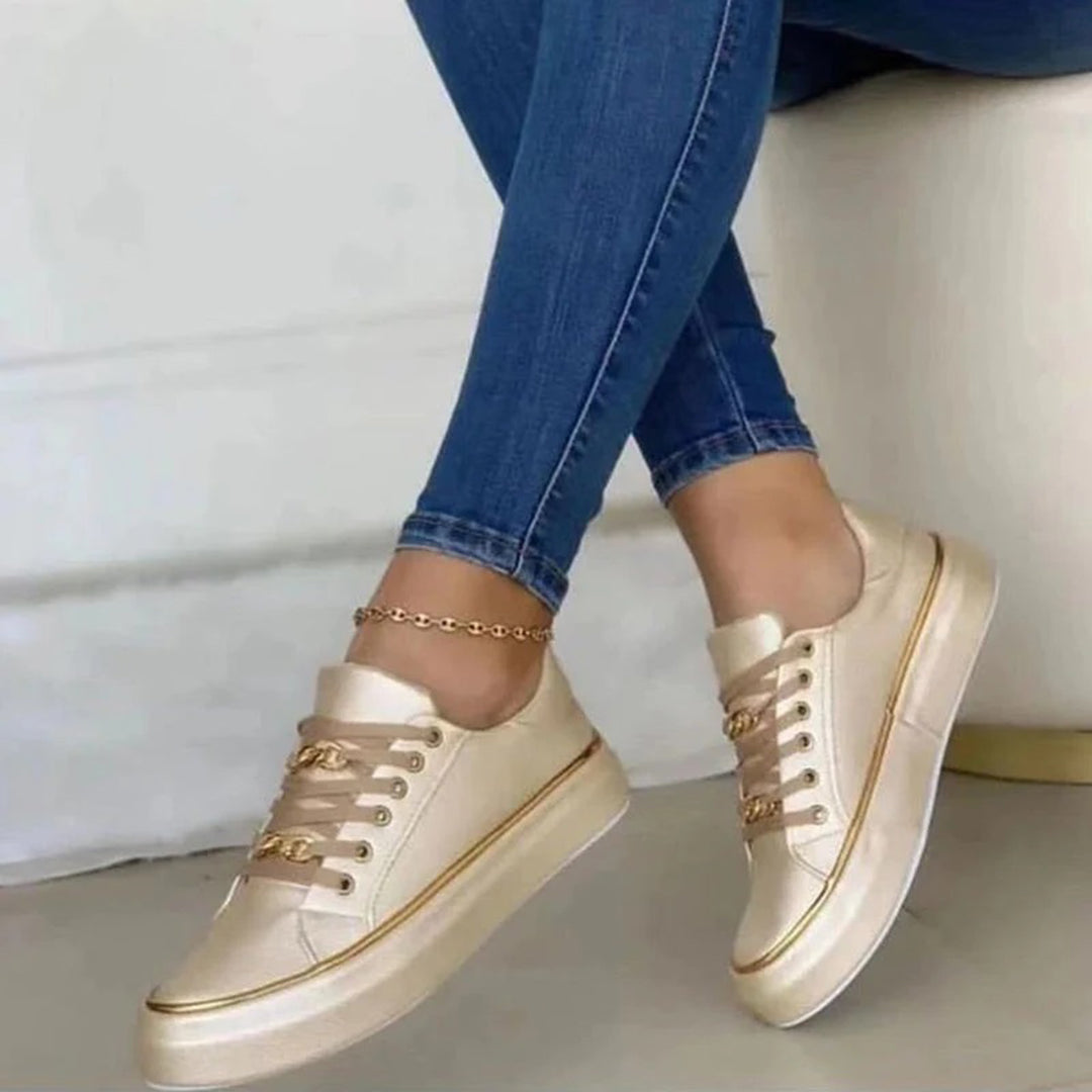 Luxe Glanz Sneakers für Damen – Komfortabel und Modisch für den Alltag