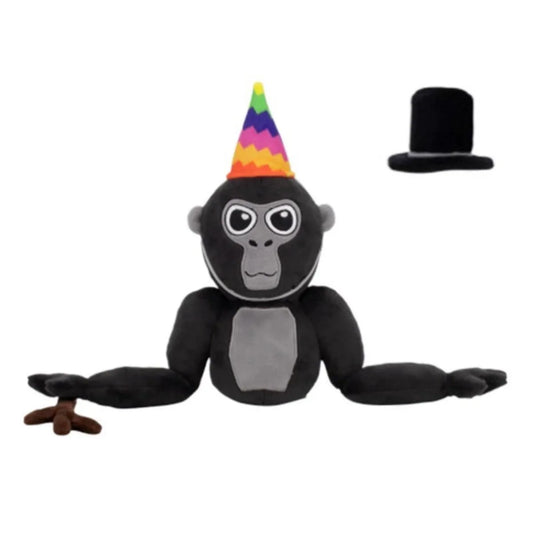 Festliche Gorilla-Plüschfigur – Weicher Spielkamerad mit Hüten