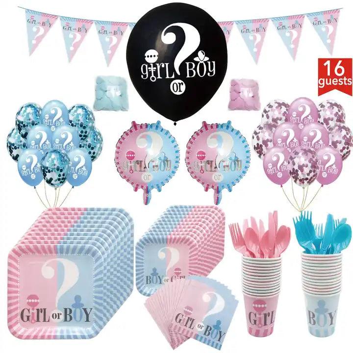 Fröhliches Gender Reveal Set – Für eine festliche Ankündigung