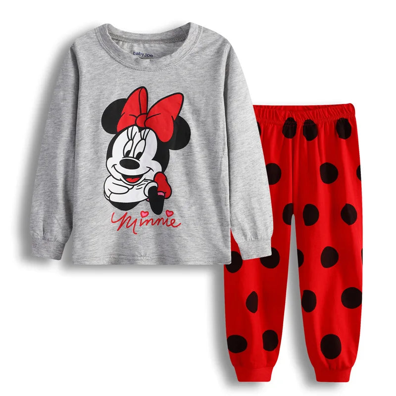 Lotte Prinzessin Pyjama Set für Kinder – Minnie Mouse Zweifarbiger Pyjama Set