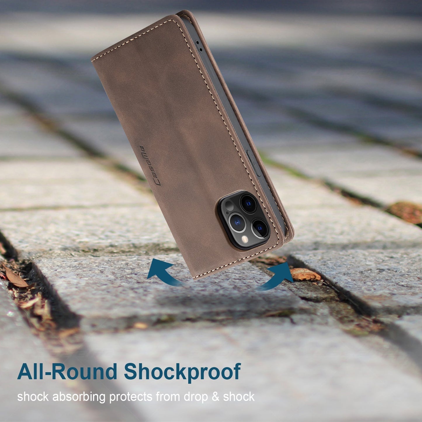 iPhone Leder Flipcase – Magnetisch & Funktional