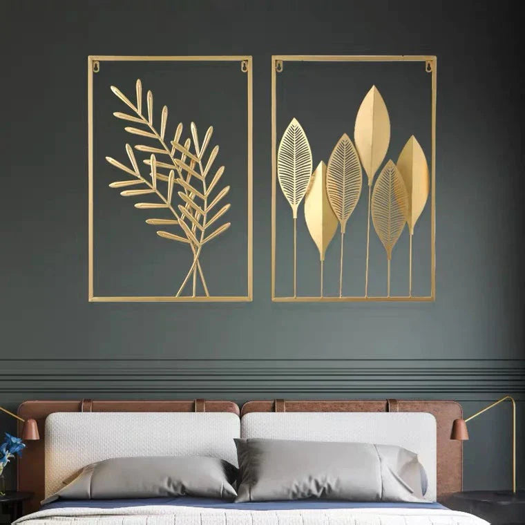LuxiLeaf – Goldene Wanddekoration