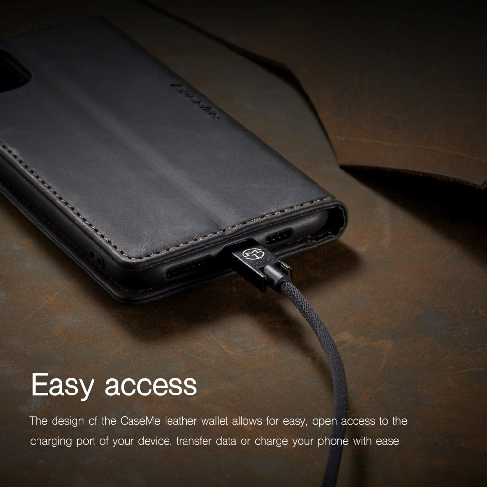 iPhone Leder Flipcase – Magnetisch & Funktional