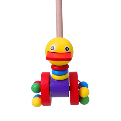 Dino Schiebewagen für Babys - Lehrreiches Holzspielzeug für Kleinkinder