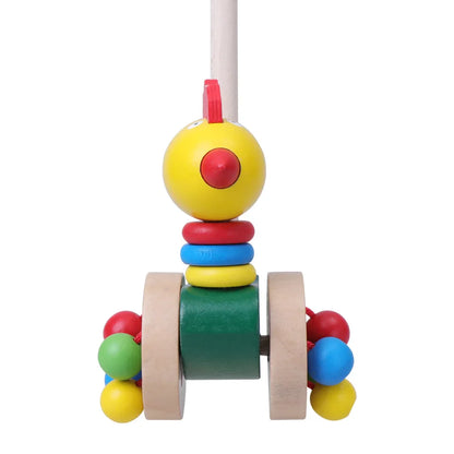 Dino Schiebewagen für Babys - Lehrreiches Holzspielzeug für Kleinkinder